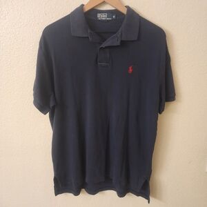 Polo Ralph Lauren Navy Embroidered Golf Polo Shirt Mens Medium